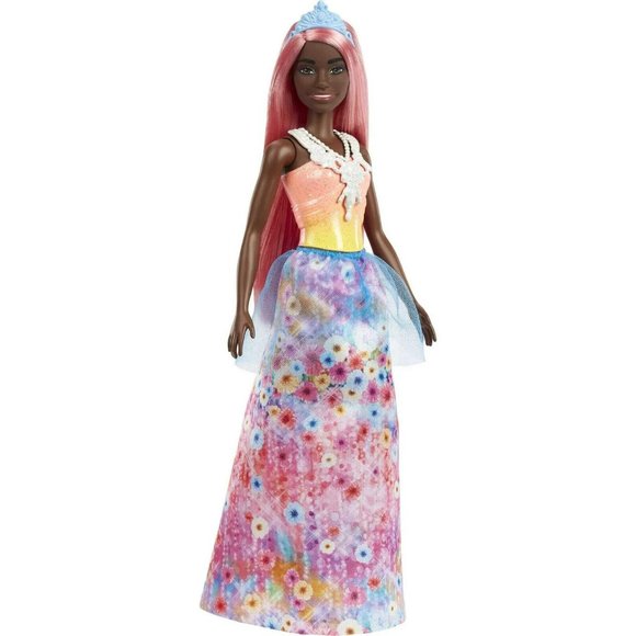 Mattel Other - New Barbie Dreamtopia Doll & Accessories Pink Hair blue tiara floral skirt